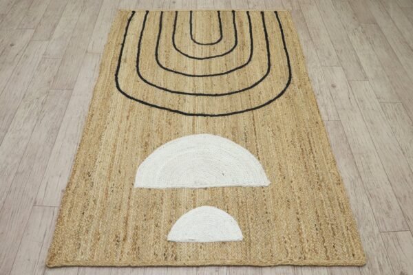 Textured Jute Handloom Durry Carpet - Image 4