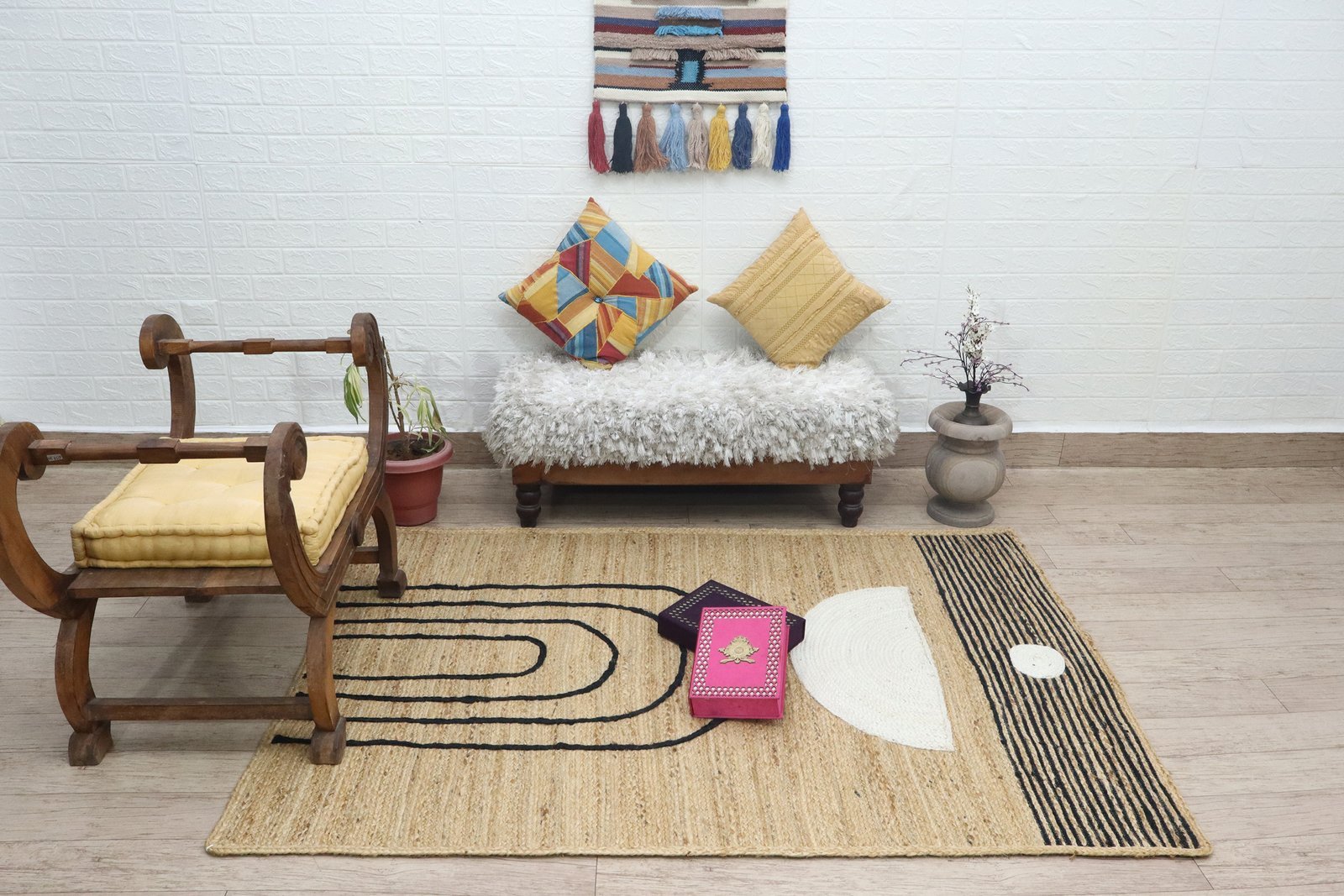 Handmade Braided Jute Durry Mat - Image 4