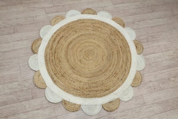 Rustic Handwoven Jute Floor Carpet - Image 4