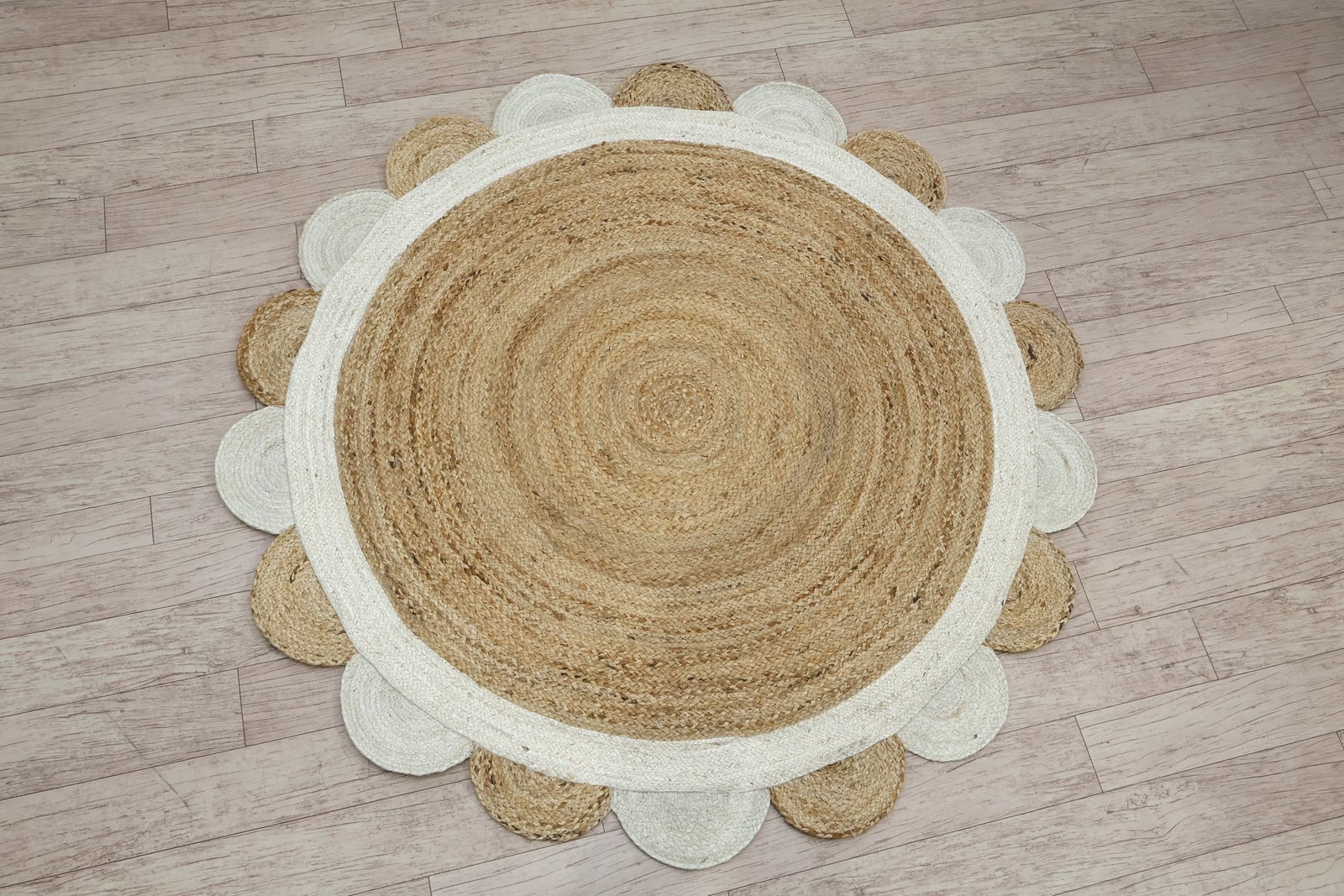 Rustic Handwoven Jute Floor Carpet - Image 4