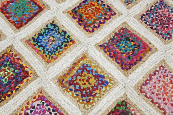 Designer Minimalist Rectangle Jute Durry for Patio - Image 4