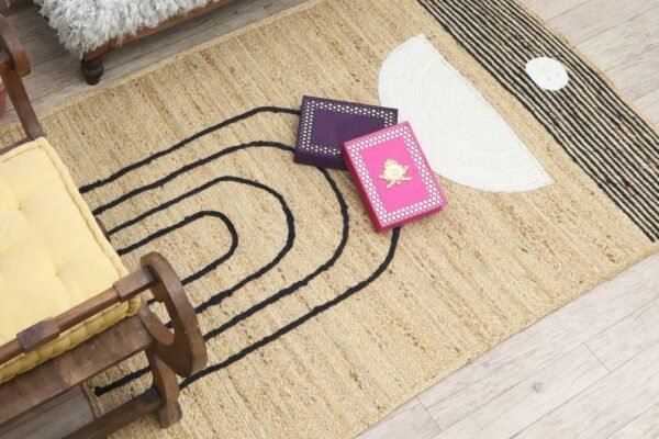 Handmade Braided Jute Durry Mat - Image 5