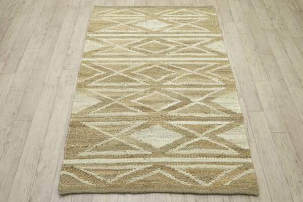 Braided Modern Round Jute Durry for Dining Room - Image 5