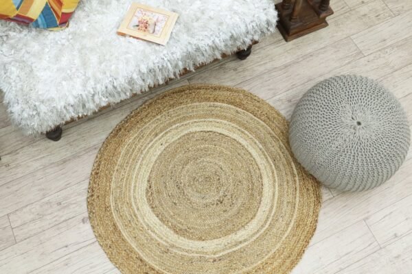 Handwoven Bohemian Runner Jute Durry for Bedroom - Image 5