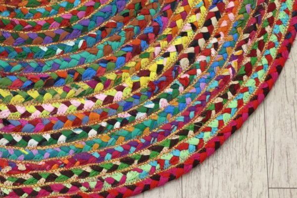 Braided Modern Oval Jute Durry for Dining Room - Image 5