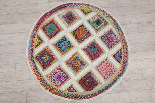 Designer Minimalist Rectangle Jute Durry for Patio - Image 5