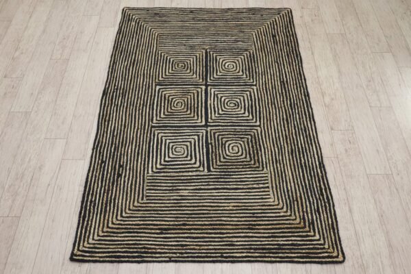Handwoven Bohemian Round Jute Durry for Bedroom - Image 6