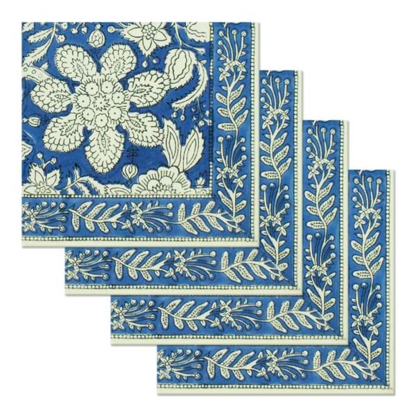 Handblock Printed Napkin Rectangle for Japanese Dining - Image 2