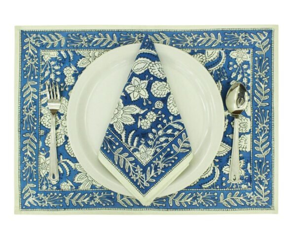 Handblock Printed Napkin Rectangle for Japanese Dining - Image 6
