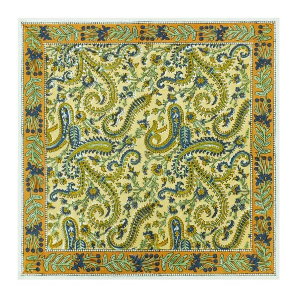 Square Handblock Printed Napkin for Minimalist Style