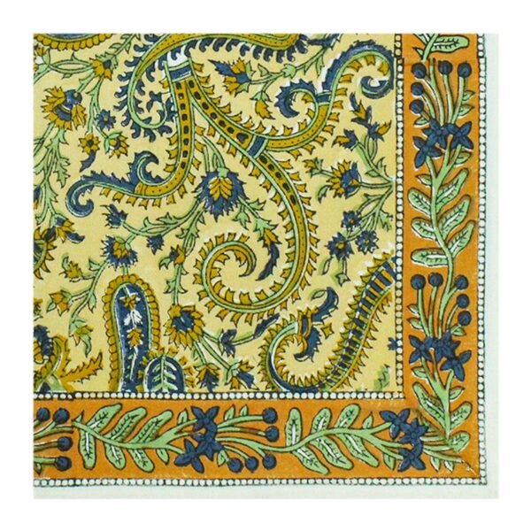 Square Handblock Printed Napkin for Minimalist Style - Image 3