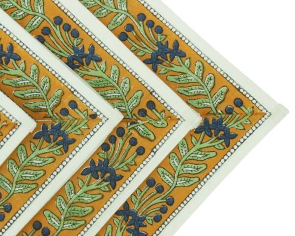 Square Handblock Printed Napkin for Minimalist Style - Image 4