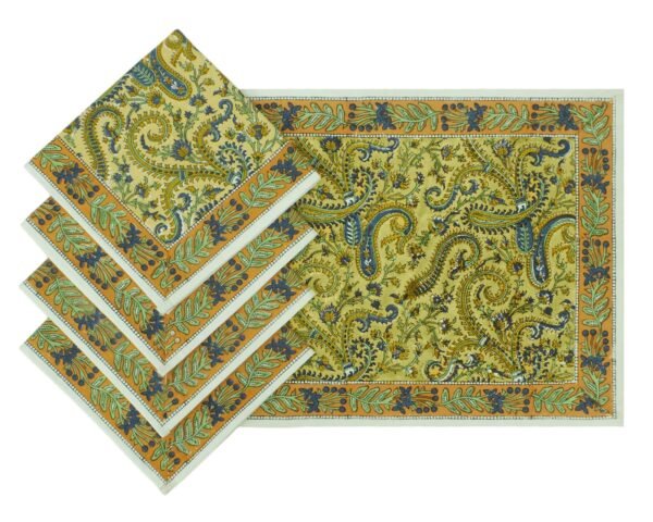 Square Handblock Printed Napkin for Minimalist Style - Image 6