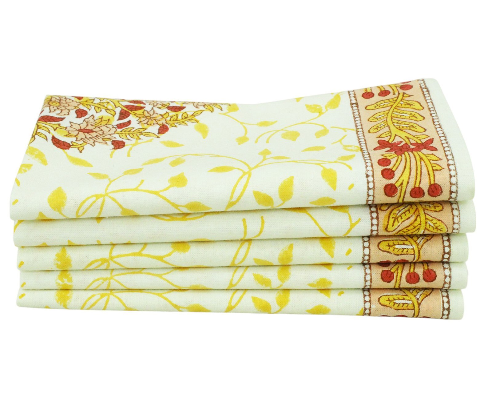 Luxury Handblock Printed Rectangle Napkin for Festive Dining - Image 7