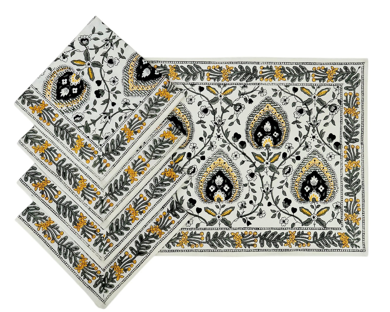 Luxury Handblock Printed Square Napkin for Everyday Use - Image 6
