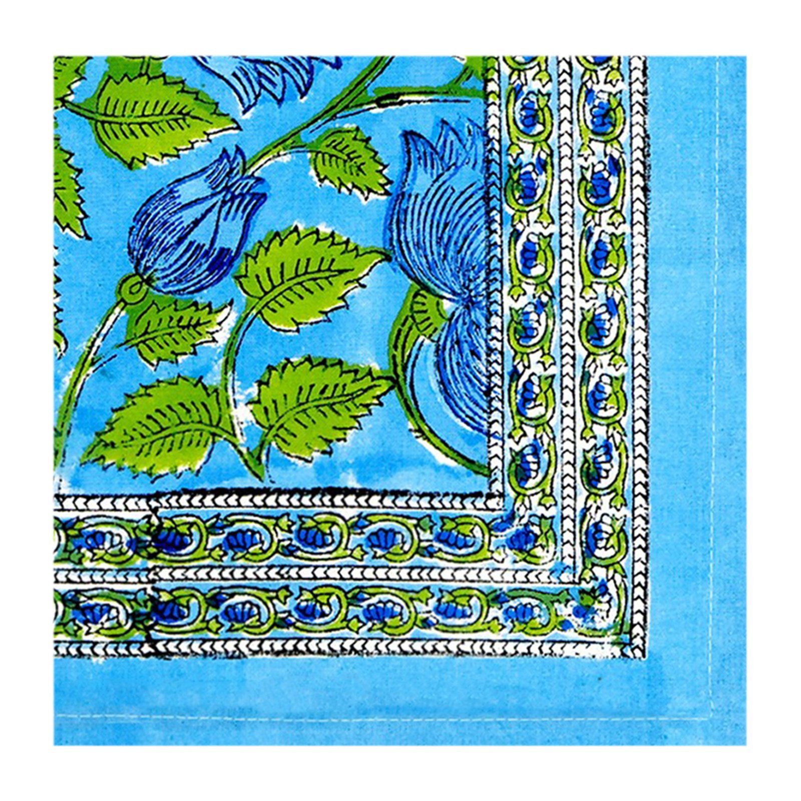 Cotton Handblock Printed Square Napkin for Luxury Homes - Image 3