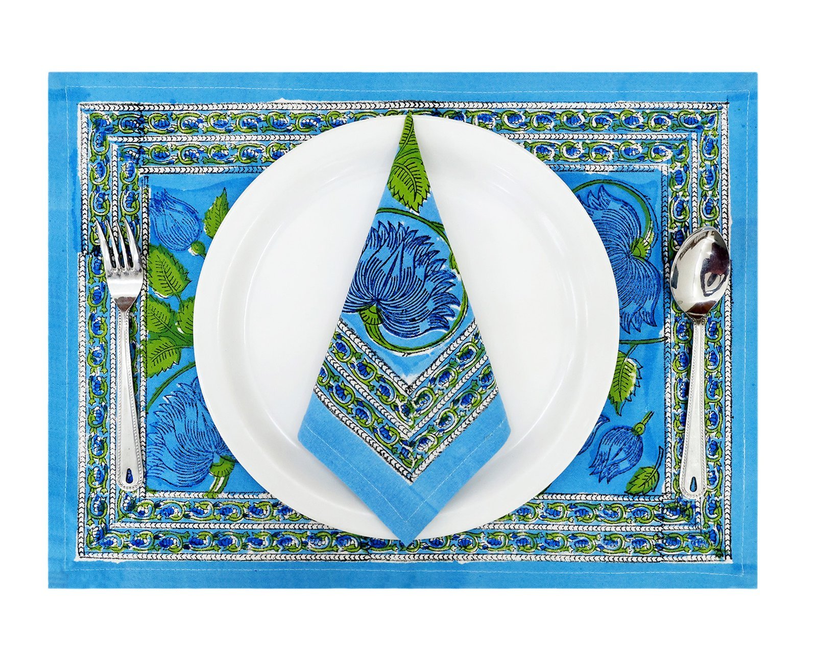 Cotton Handblock Printed Square Napkin for Luxury Homes - Image 7