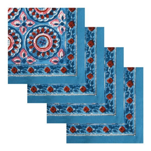 Exclusive Handblock Printed Rectangle Napkin for Large Tables