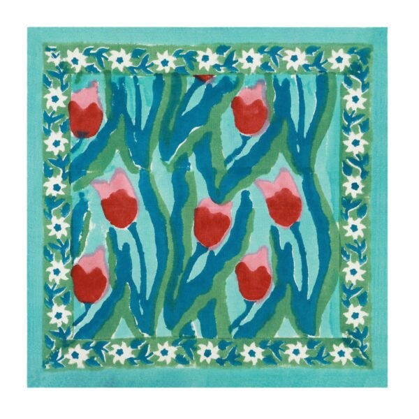 Exclusive Handblock Printed Square Napkin with Durable Fabric