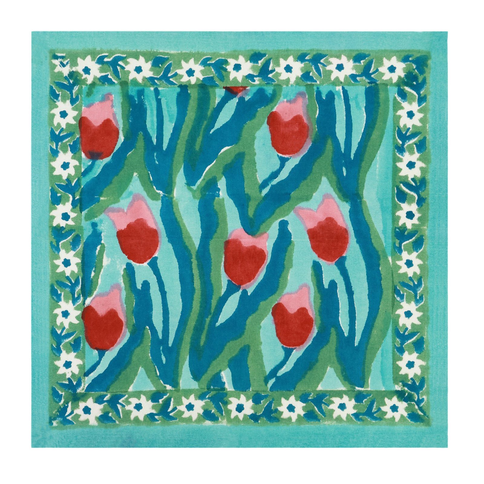 Exclusive Handblock Printed Square Napkin with Durable Fabric