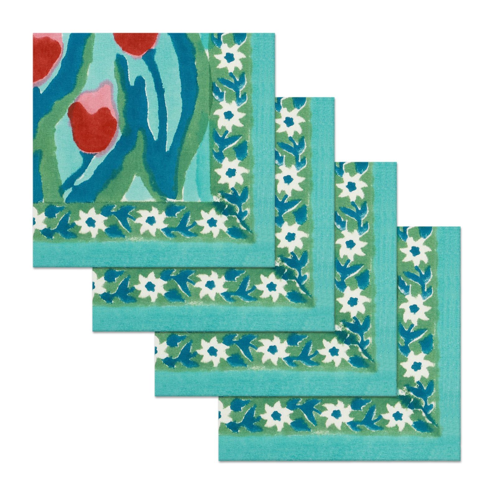 Exclusive Handblock Printed Square Napkin with Durable Fabric - Image 2