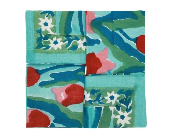 Exclusive Handblock Printed Square Napkin with Durable Fabric - Image 5