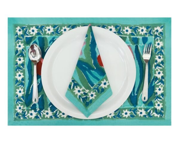 Exclusive Handblock Printed Square Napkin with Durable Fabric - Image 6
