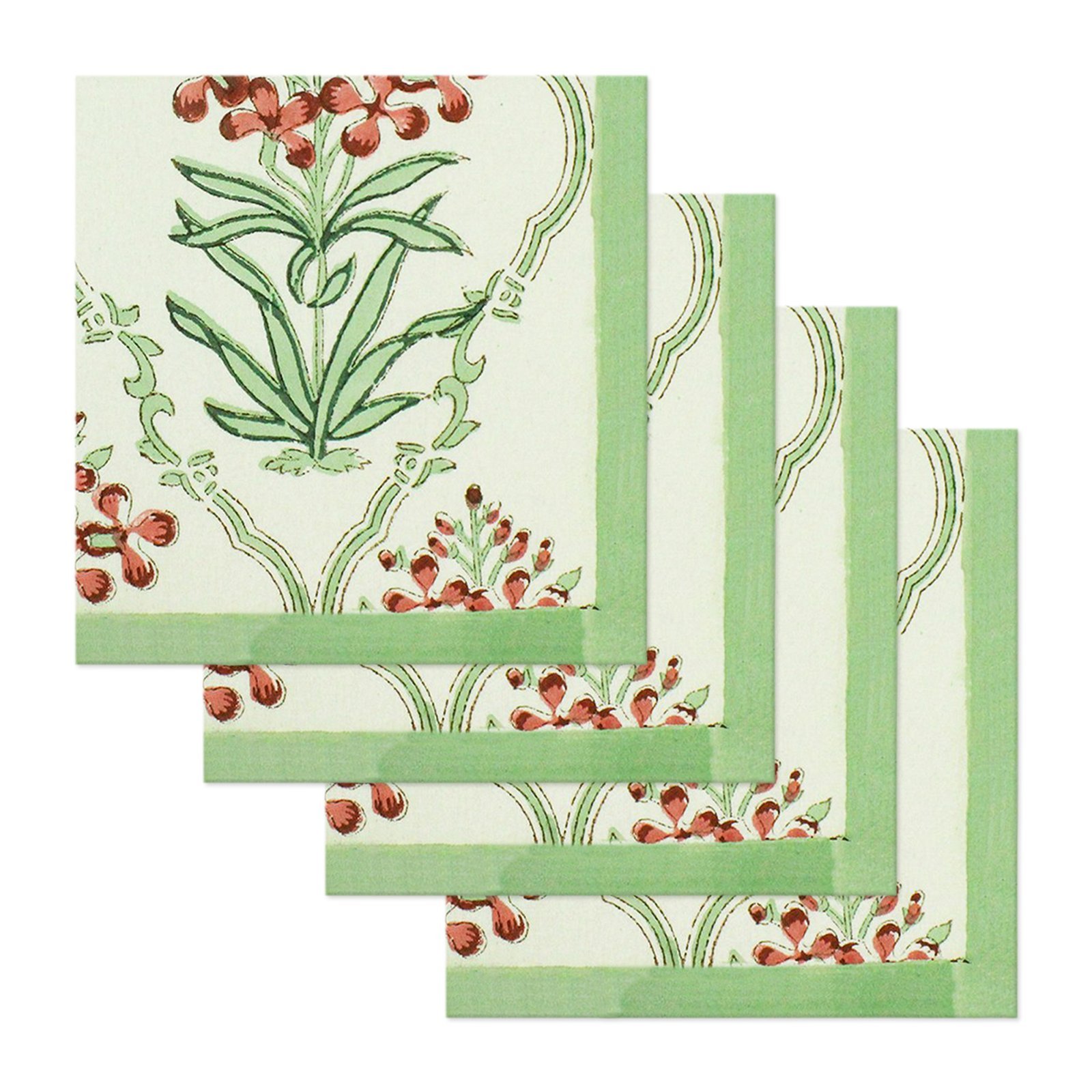 Modern Handblock Printed Rectangle Napkin for Housewarming Gifts