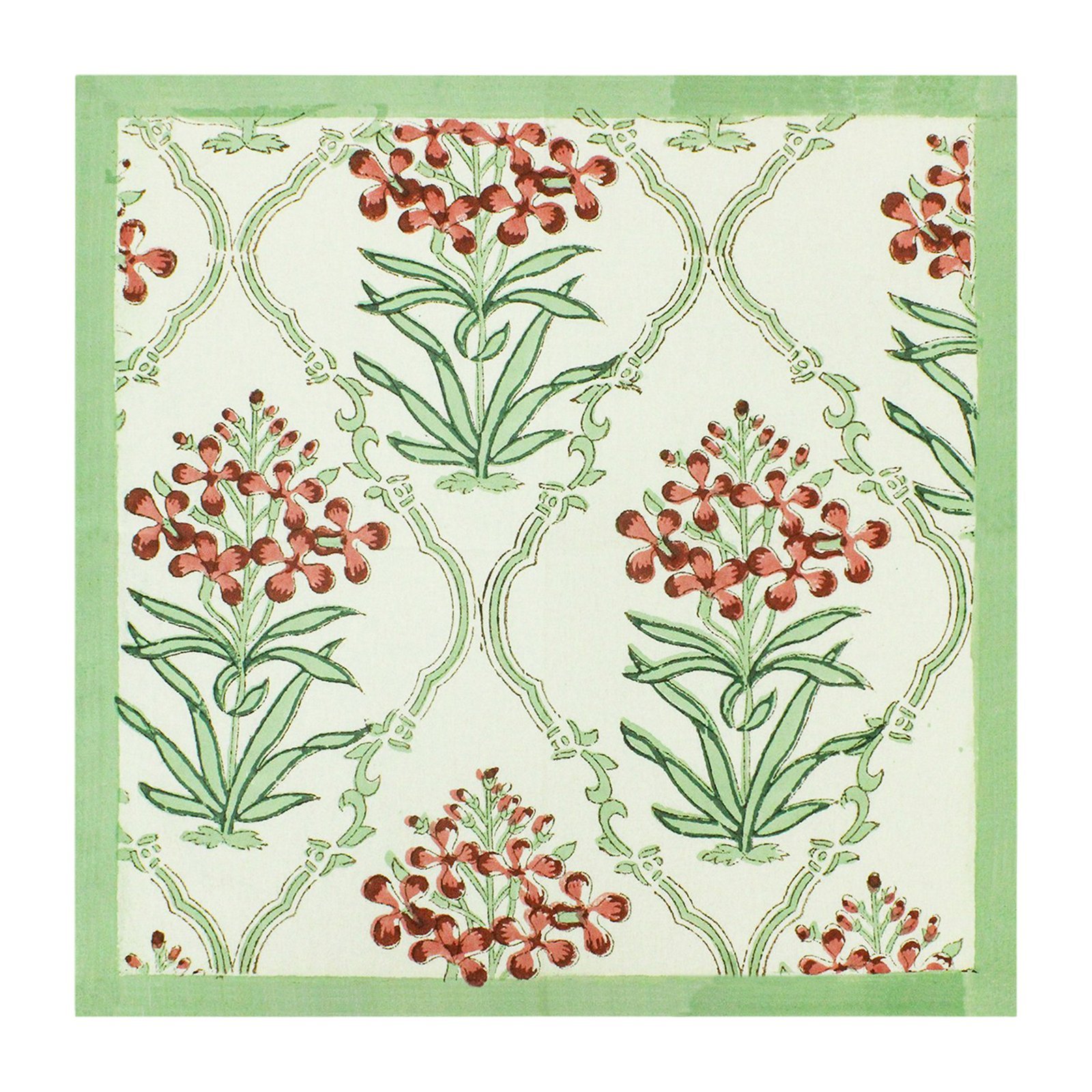 Modern Handblock Printed Rectangle Napkin for Housewarming Gifts - Image 2