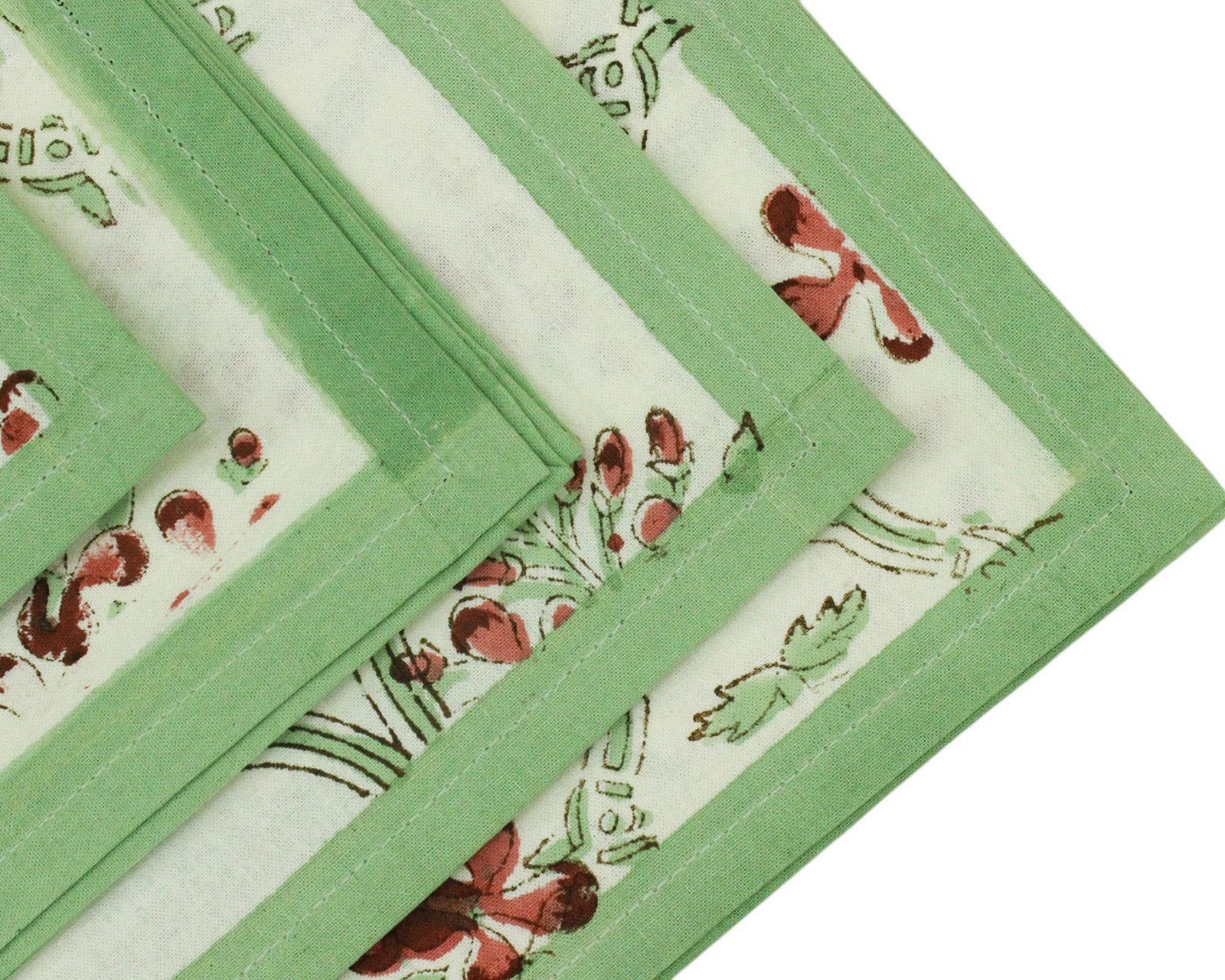Modern Handblock Printed Rectangle Napkin for Housewarming Gifts - Image 4