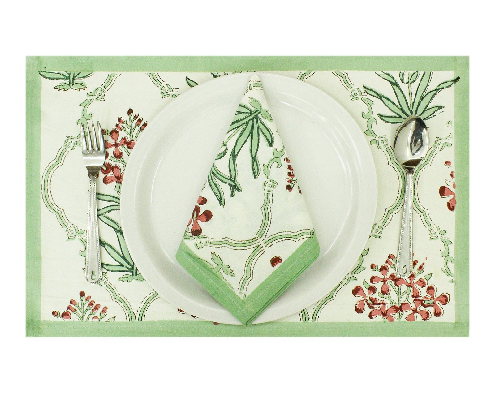 Modern Handblock Printed Rectangle Napkin for Housewarming Gifts - Image 6
