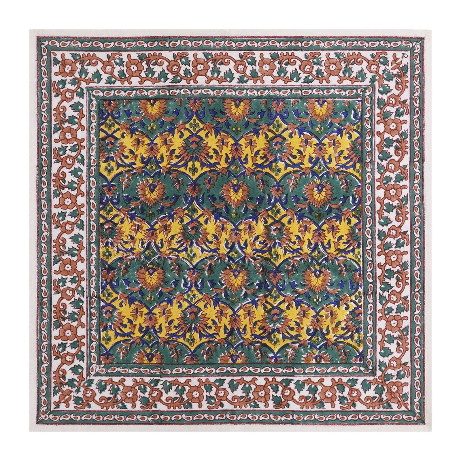 Luxury Handblock Printed Rectangle Napkin for Festive Dining - Image 2