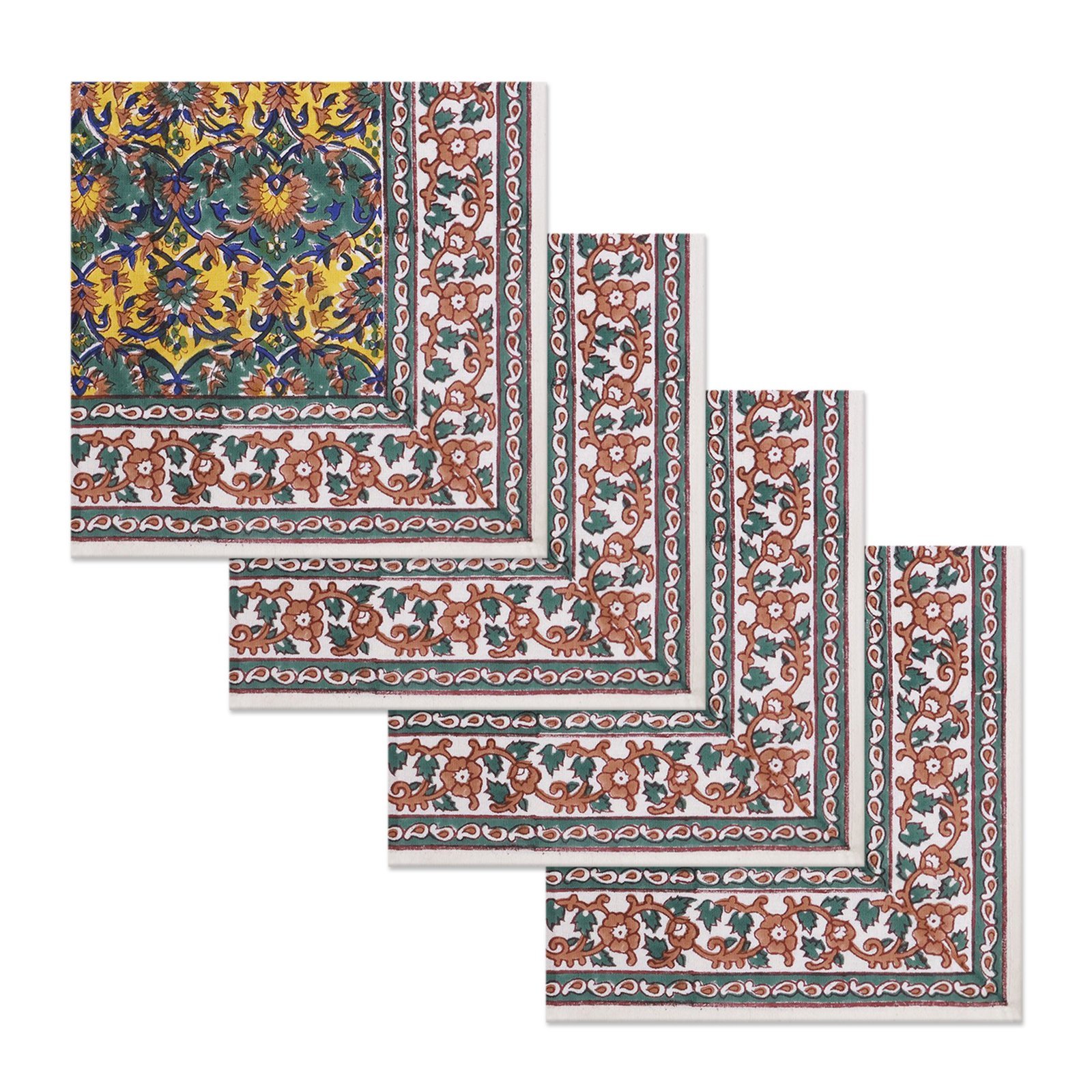 Luxury Handblock Printed Rectangle Napkin for Festive Dining - Image 3