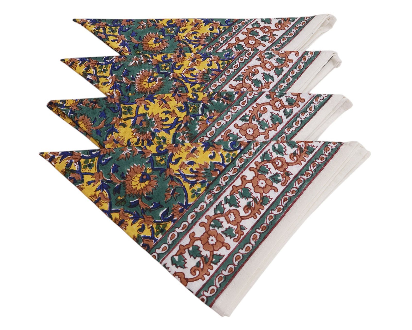 Luxury Handblock Printed Rectangle Napkin for Festive Dining - Image 6