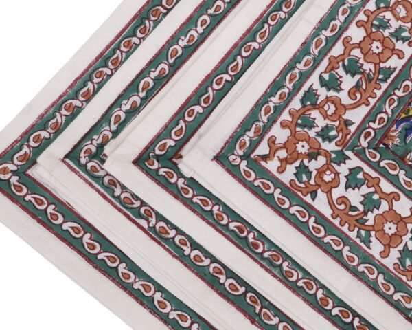 Luxury Handblock Printed Rectangle Napkin for Festive Dining - Image 7