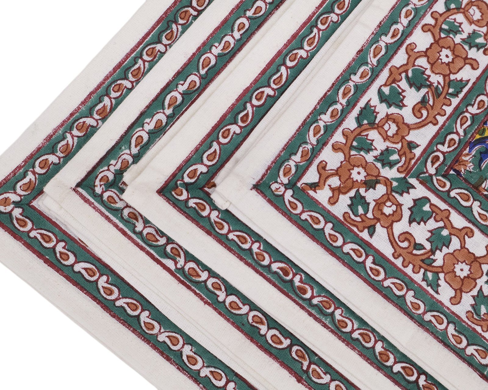 Luxury Handblock Printed Rectangle Napkin for Festive Dining - Image 7