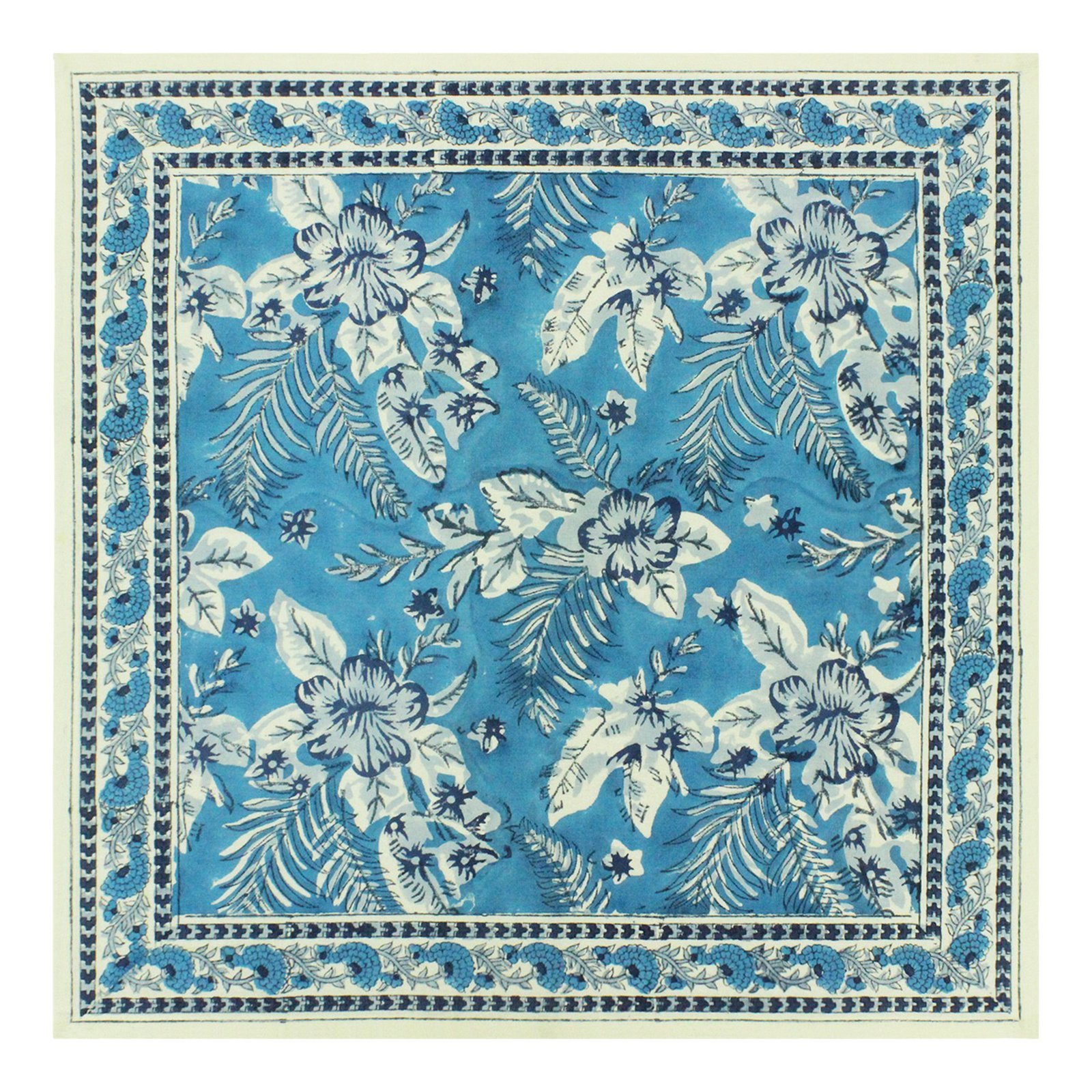Eco-Friendly Handblock Printed Square Napkin for Stylish Dining Rooms