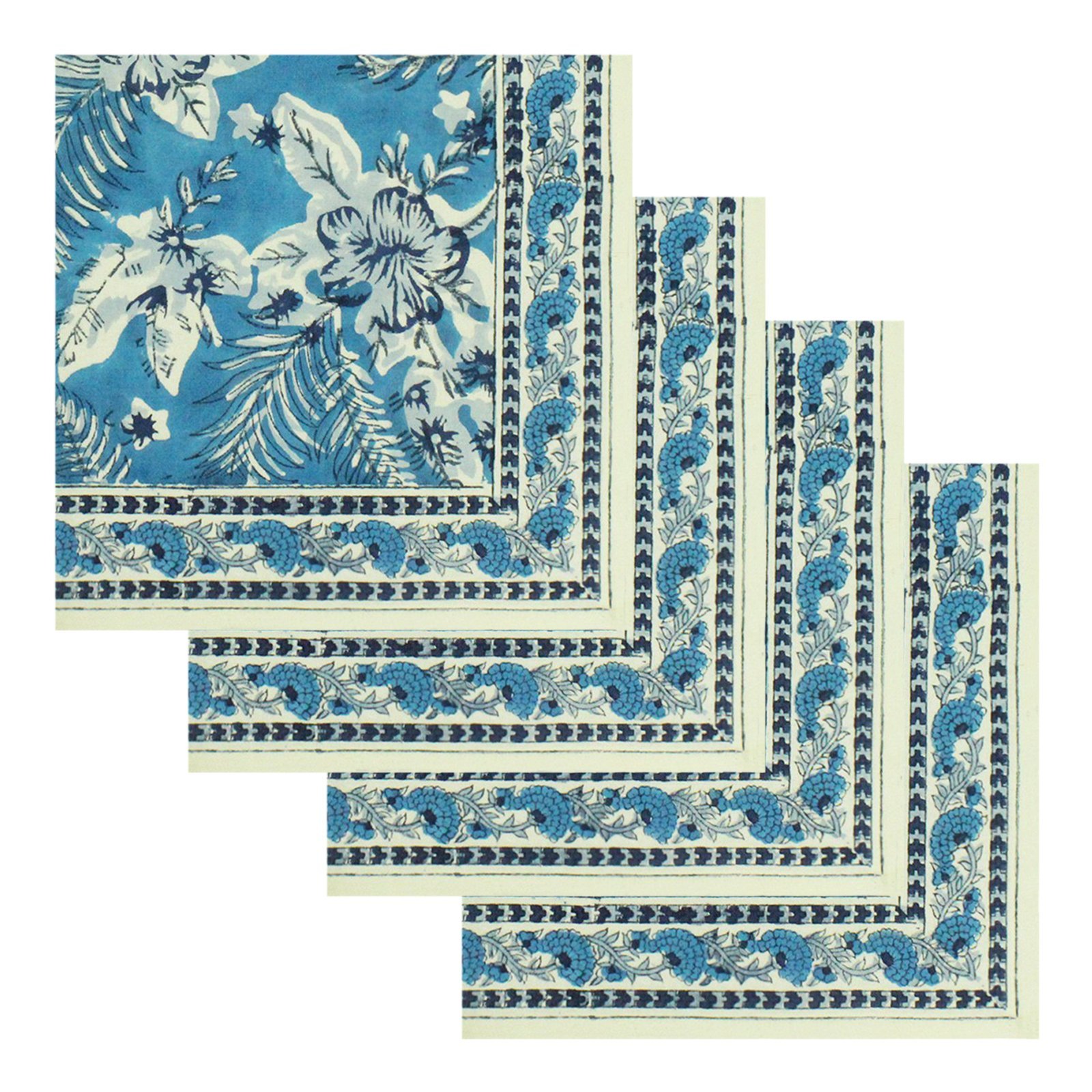 Eco-Friendly Handblock Printed Square Napkin for Stylish Dining Rooms - Image 2