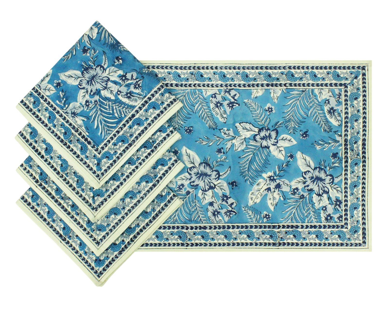Eco-Friendly Handblock Printed Square Napkin for Stylish Dining Rooms - Image 5
