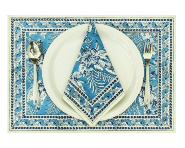 Eco-Friendly Handblock Printed Square Napkin for Stylish Dining Rooms - Image 6