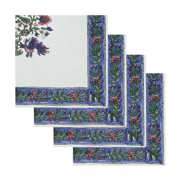 Handblock Printed Napkin Square for Elegant Homes - Image 2