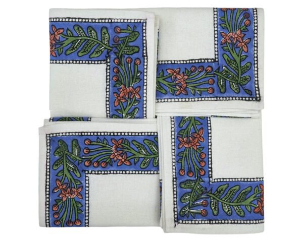 Handblock Printed Napkin Square for Elegant Homes - Image 5
