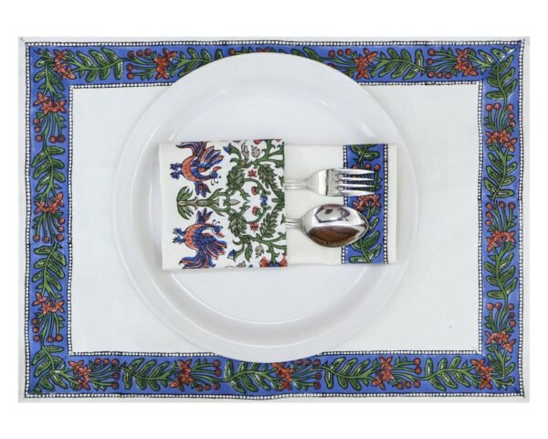 Handblock Printed Napkin Square for Elegant Homes - Image 6