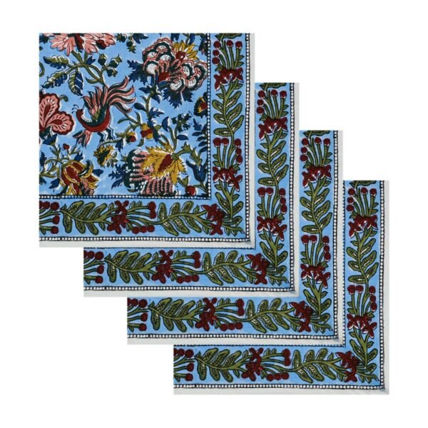 Rectangle Handblock Printed Napkin for Modern Interiors - Image 2