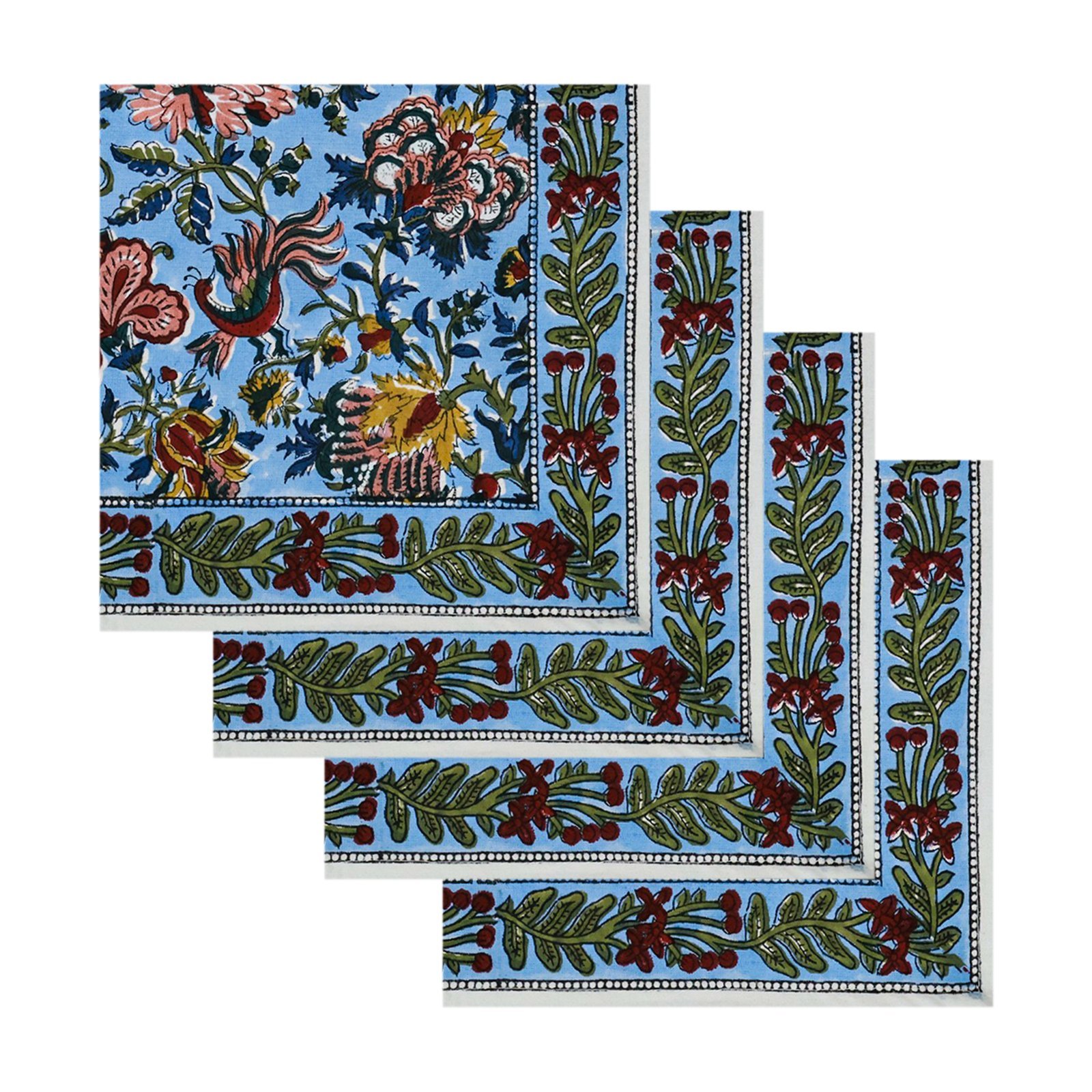 Rectangle Handblock Printed Napkin for Modern Interiors - Image 2