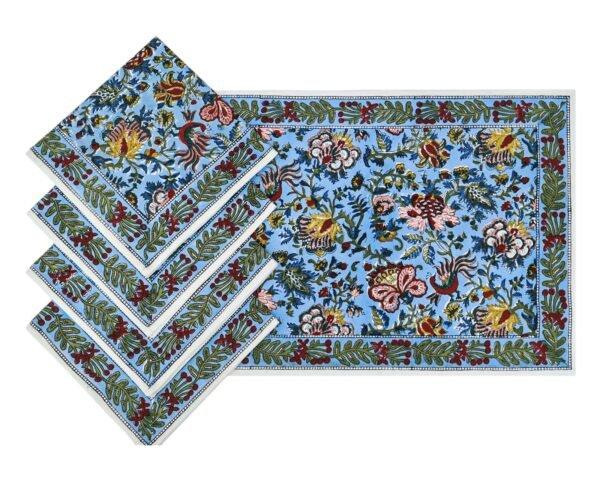 Rectangle Handblock Printed Napkin for Modern Interiors - Image 7