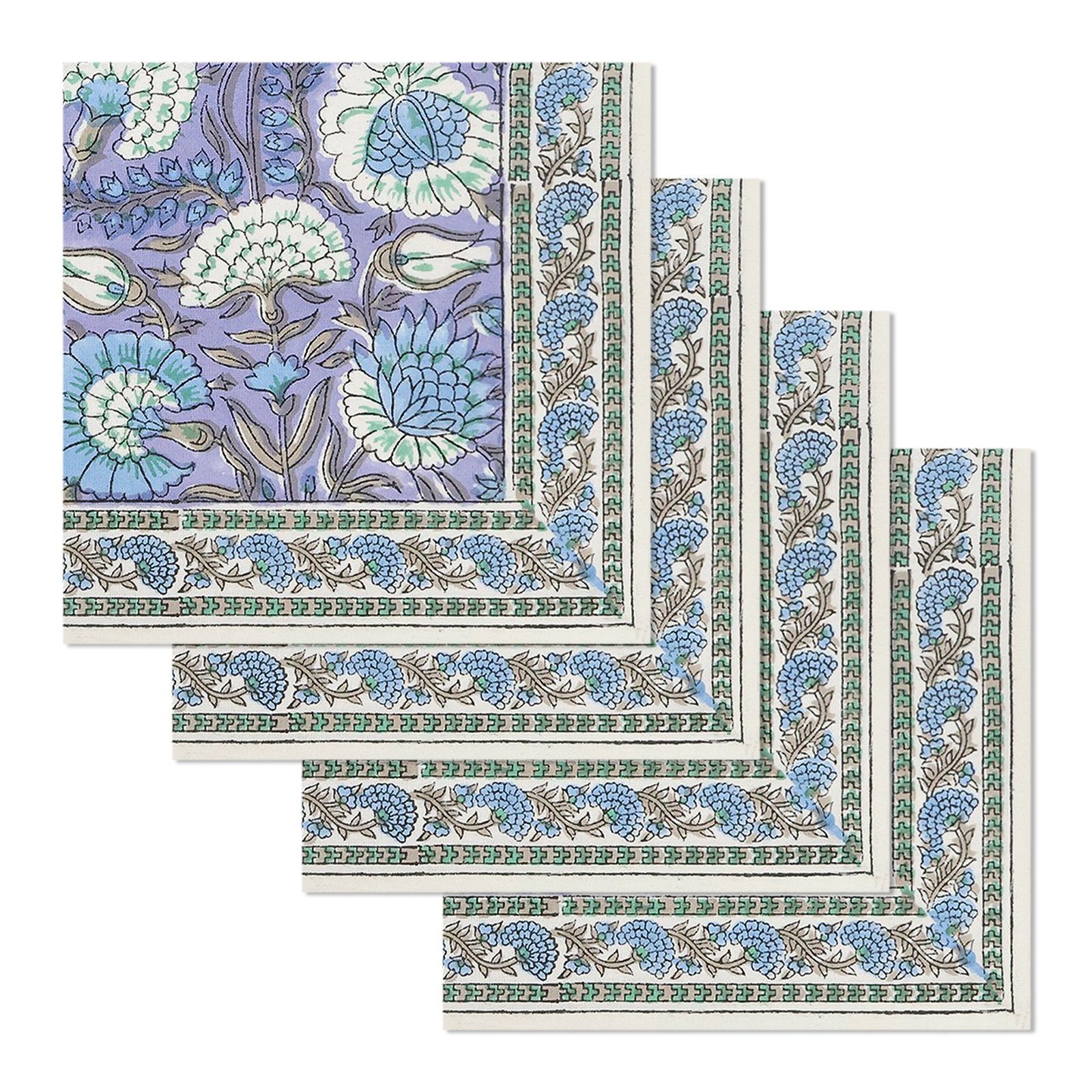 デザイナー ハンドブロック プリント 長方形 ナプキン 日本語 リビング - Image 2