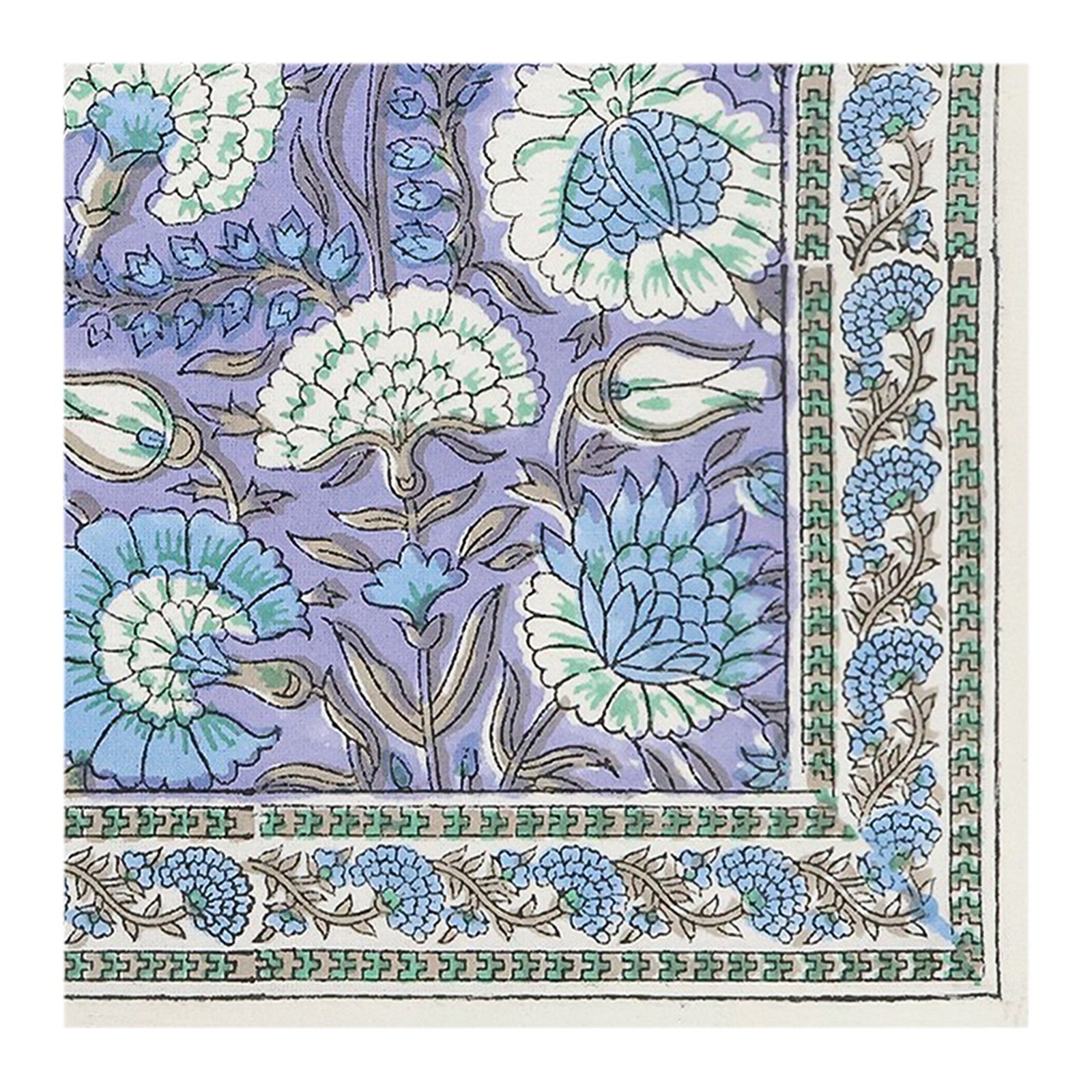 デザイナー ハンドブロック プリント 長方形 ナプキン 日本語 リビング - Image 3