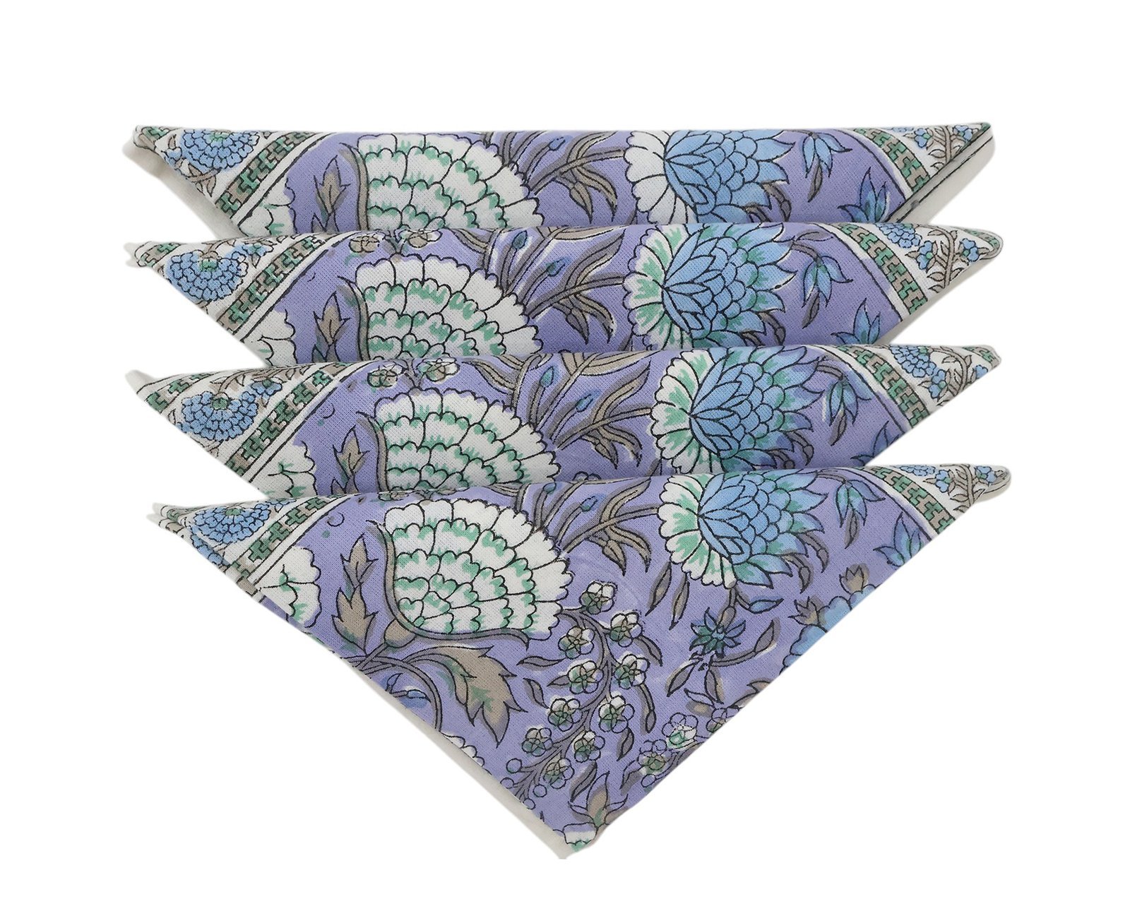 デザイナー ハンドブロック プリント 長方形 ナプキン 日本語 リビング - Image 5