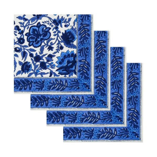 Exclusive Handblock Printed Rectangle Napkin for Large Tables - Image 3